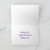 ホワイト春フラワーフラワーズ誕生日 カード (内部)