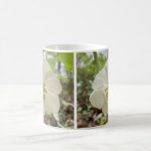 ホワイト春フラワーマグ コーヒーマグカップ (中央)