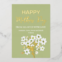 ホワイト春フロレツハッピーマザーズ日金ゴールド 箔シーズンカード