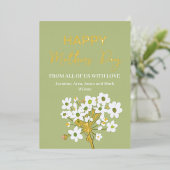 ホワイト春フロレツハッピーマザーズ日金ゴールド 箔シーズンカード (立ち正面)