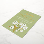 ホワイト春フロレツハッピーマザーズ日金ゴールド 箔シーズンカード (回転した状態)