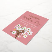 ホワイト春フロレツハッピーマザーズ日金ゴールド 箔シーズンカード (回転した状態)