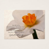 ホワイト春結婚ダフォディルのチャリティーカード (正面)