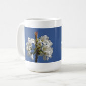 ホワイト春開花 コーヒーマグカップ (正面左)