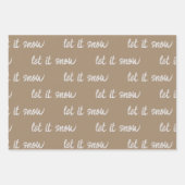 ホワイト書道カスタムクリスマスことわざクラフト ラッピングペーパーシート (正面3)