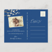 ホワイト桜さくらんぼ花咲きアジア日曜保存日 案内ポストカード (裏面)