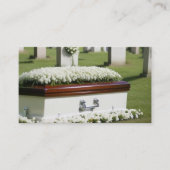 ホワイト棺の墓地側葬儀ホームディレクター 名刺 (正面)