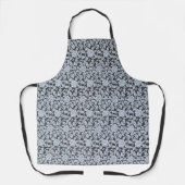 ホワイト植物性デザインオングレー エプロン (正面)