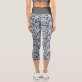 ホワイト植物性デザインオングレー カプリレギンス (裏面)