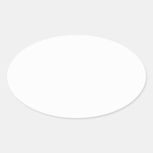 ホワイト楕円ステッカー 楕円形シール (正面)