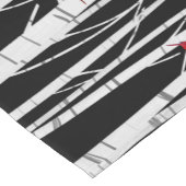 ホワイト樺の木と深紅色 ショートテーブルランナー (コーナー)