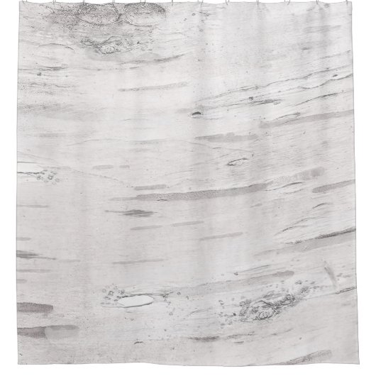 ホワイト樺の木ウッド素朴カントリーファームハウスバーン シャワーカーテン (正面)