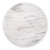 ホワイト樺の木ウッド素朴カントリーファームハウスバーン セラミックノブ (正面)