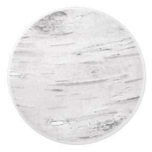 ホワイト樺の木ウッド素朴カントリーファームハウスバーン セラミックノブ