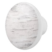 ホワイト樺の木ウッド素朴カントリーファームハウスバーン セラミックノブ (右)