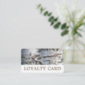 ホワイト樺の木ウッド ロイヤリティカード (スタンド正面)