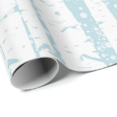 ホワイト樺の木オンブルーラッピング紙 ラッピングペーパー (ロールコーナー)