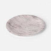 ホワイト樺の木ツリーウッドバ素朴ンウェディングパーティー ペーパープレート (アングル)