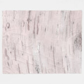 ホワイト樺の木ツリーウッドバ素朴ンファームハウスシック フリースブランケット (正面(横))