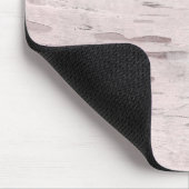 ホワイト樺の木ツリーウッドバ素朴ンファームハウスシック マウスパッド (コーナー)