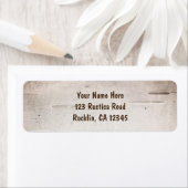 ホワイト樺の木ツリーウッド素朴カントリー招待状 ラベル (インサイチュ)