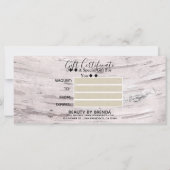 ホワイト樺の木ツリーウッド素朴ギフト証明書 (裏面)