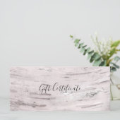 ホワイト樺の木ツリーウッド素朴ギフト証明書 (スタンド正面)