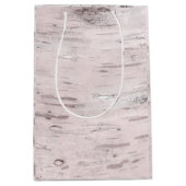 ホワイト樺の木ツリーウッド素朴フォレストウッズ ミディアムペーパーバッグ (正面)