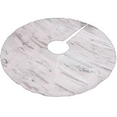 ホワイト樺の木ツリーウッド素朴ホリデークリスマス ブラッシュドポリエステルツリースカート (アングル)