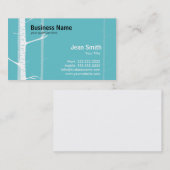 ホワイト樺の木ツリーズフォレストグリーン 名刺 (正面/裏面)