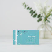 ホワイト樺の木ツリーズフォレストグリーン 名刺 (スタンド正面)