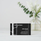 ホワイト樺の木ツリーズフォレストダーク名刺 名刺 (スタンド正面)