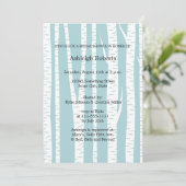 ホワイト樺の木ツリーズブライダルシャワー 招待状 (スタンド正面)