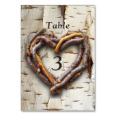 ホワイト樺の木ツリーツイグハートフレーム テーブルナンバー (裏面)