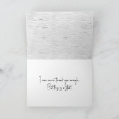 ホワイト樺の木ツリーデザインサンキューカード カード (内部)