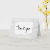 ホワイト樺の木ツリーデザインサンキューカード カード (黄色い花)