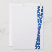 ホワイト樺の木ツリーブライダルシャワーブルー 招待状 (裏面)