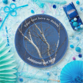 ホワイト樺の木ツリーブランチパーソナライズされたパーティー ペーパープレート (パーティー)