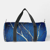 ホワイト樺の木ツリーブルースカイ ダッフルバッグ (裏面)