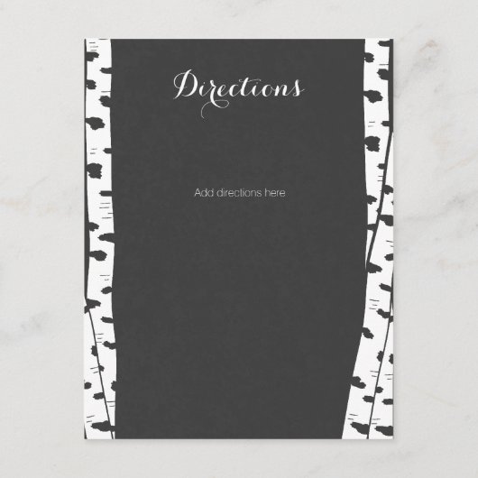 ホワイト樺の木ツリー石板情報カード エンクロージャーカード (裏面)