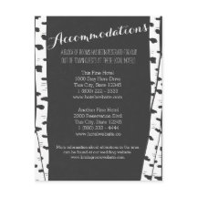 ホワイト樺の木ツリー石板情報カード