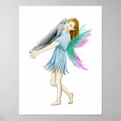 ホワイト樺の木ツリー運フェアリーの樹皮 ポスター (正面)