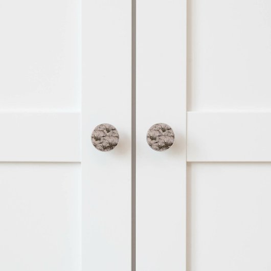 ホワイト樺の木樹皮 セラミックノブ