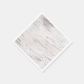 ホワイト樺の木素朴ウッドカントリー結婚バーンズ スタンダードカクテルナプキン (角)