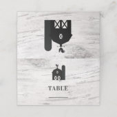 ホワイト樺の木素朴カントリーファームハウスディアー〔雄ジカの〕枝角 プレイスカード (外部開封)