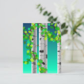 ホワイト樺の木 ポストカード (スタンド正面)