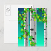 ホワイト樺の木 ポストカード (正面/裏面)