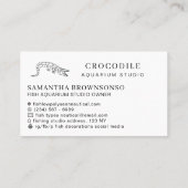 ホワイト水族館ワニ・クロコダイル 名刺 (裏面)