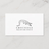 ホワイト水族館ワニ・クロコダイル 名刺 (正面)