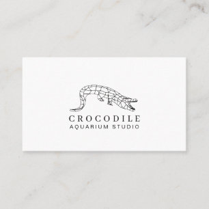 ホワイト水族館ワニ・クロコダイル 名刺
